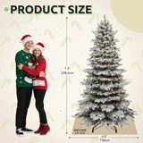 YITAHOME 6.5/7.5/9 FT Artificial Christmas Tree(With Lights), Pre-Decorated Special Style Christmas Tree, for Party, Home Decor