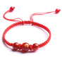 Chinese Style 12 Zodiac Bracelet 2025 Snack Year Lucky Red Rope Bracelet Xmas near Year Gift