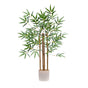 30"H Artificial Indoor Bamboo Tree in Plastic Vanilla Planter