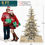 YITAHOME 6.5/7.5/9 FT Artificial Christmas Tree(With Lights), Pre-Decorated Special Style Christmas Tree, for Party, Home Decor