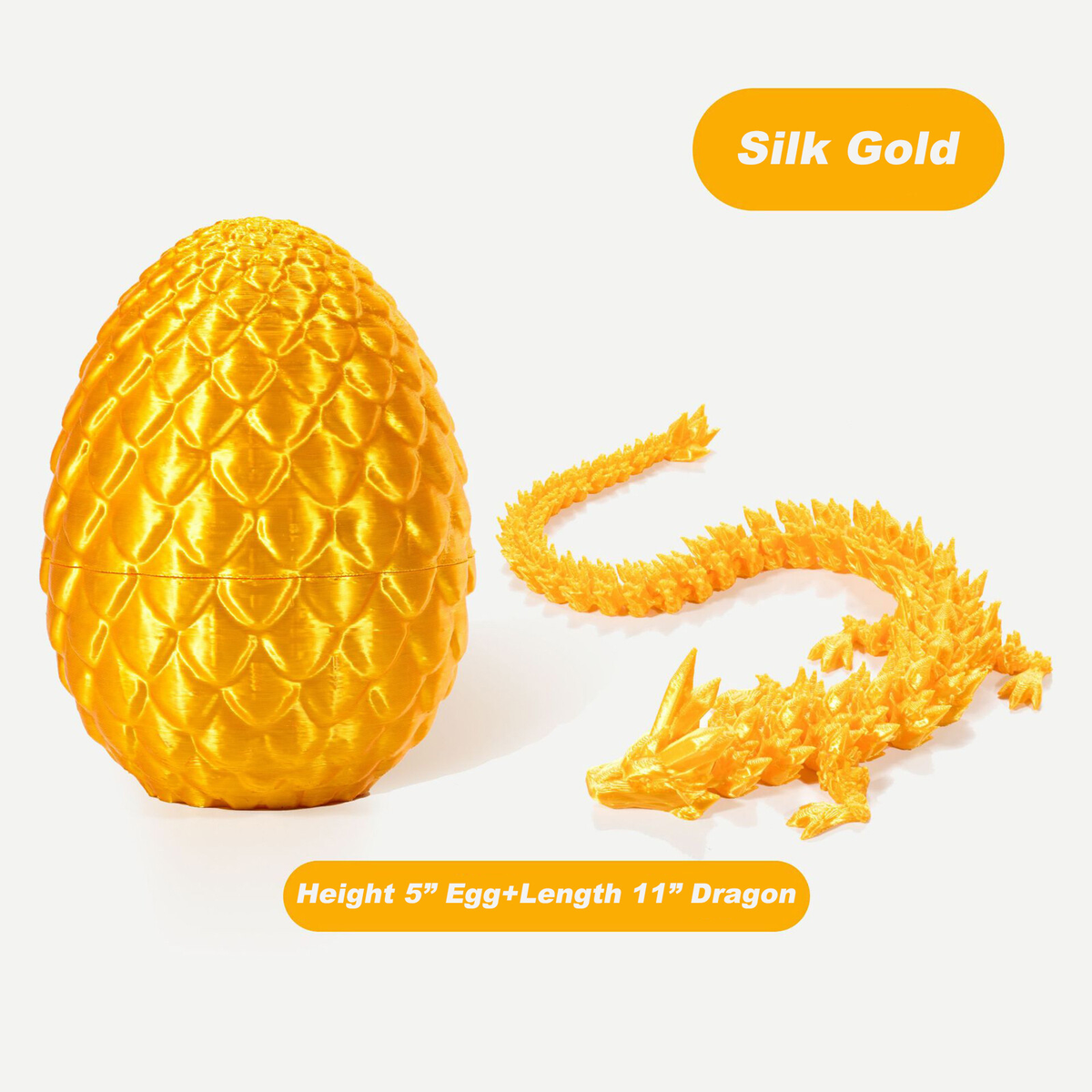 3D Printed Dragon Egg Full Articulated Dragon Egg Fidget Toy Desk Office Decro