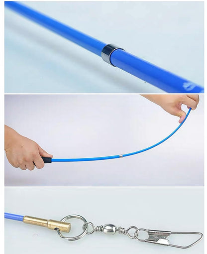 19.6 FT(6 Meters) Rainbow Ribbon Dragon Dance Poi, Outdoor Flinging Fitness D...