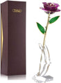 24K Rose for Her, Eternal Love Plated Rose Flower, Romantic Present for Wife, Mom, Grandma, Anniversary, Birthday, Wedding ()