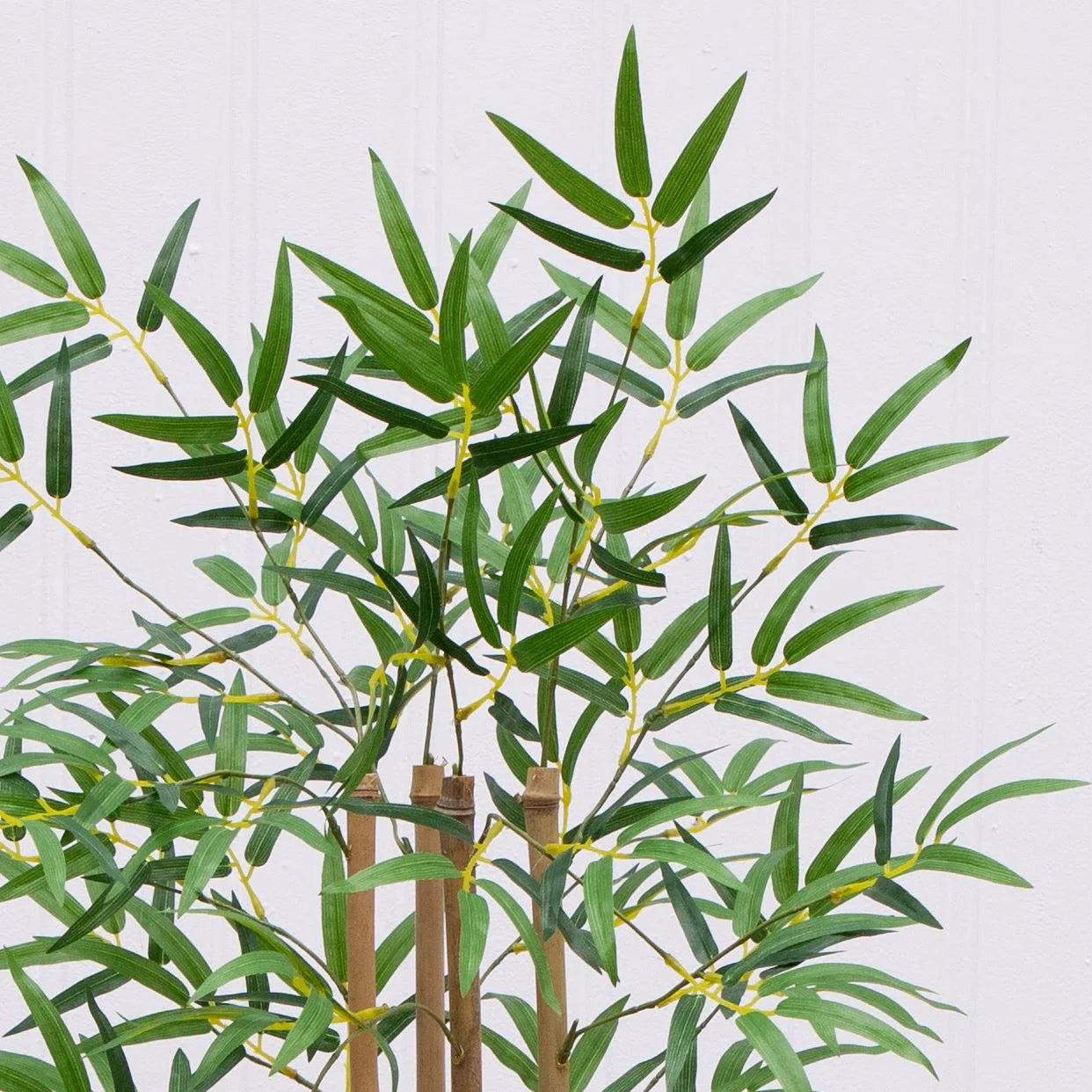 30"H Artificial Indoor Bamboo Tree in Plastic Vanilla Planter