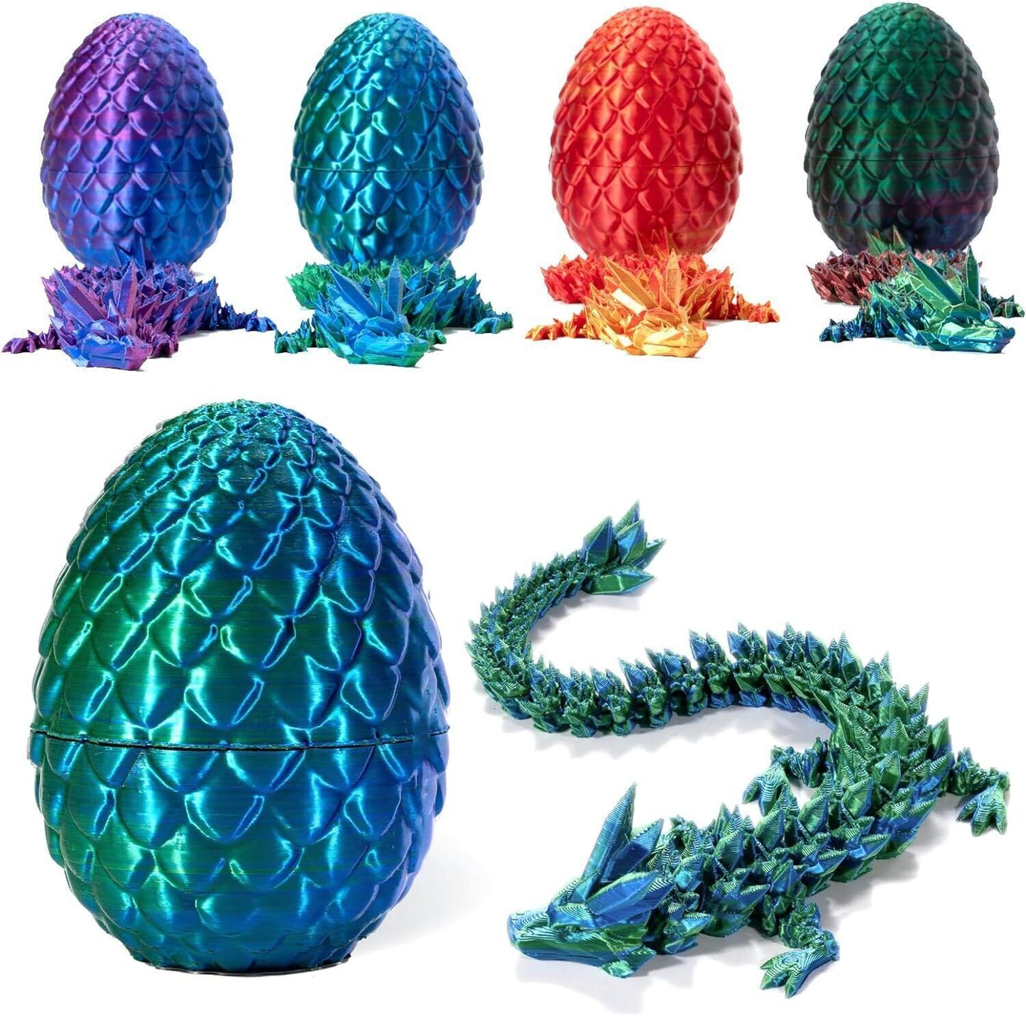 3D Printed Dragon Egg Full Articulated Dragon Egg Fidget Toy Desk Office Decro