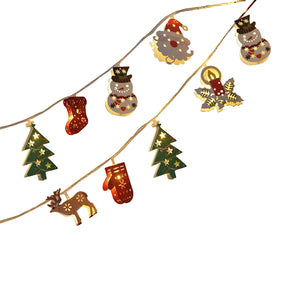 Christmas Decor String Light Christmas Tree Battery Operated LED Bulbs Cute String Lights Indoor Room Office Decor Christmas Snowman Lights Bedroom Decorations