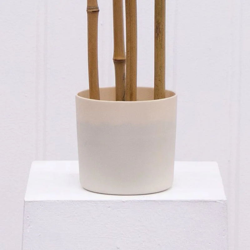 30"H Artificial Indoor Bamboo Tree in Plastic Vanilla Planter