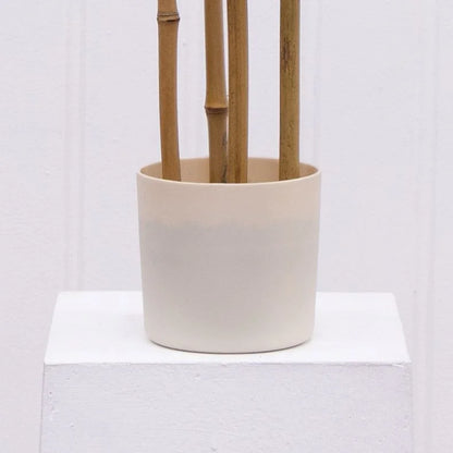 30"H Artificial Indoor Bamboo Tree in Plastic Vanilla Planter