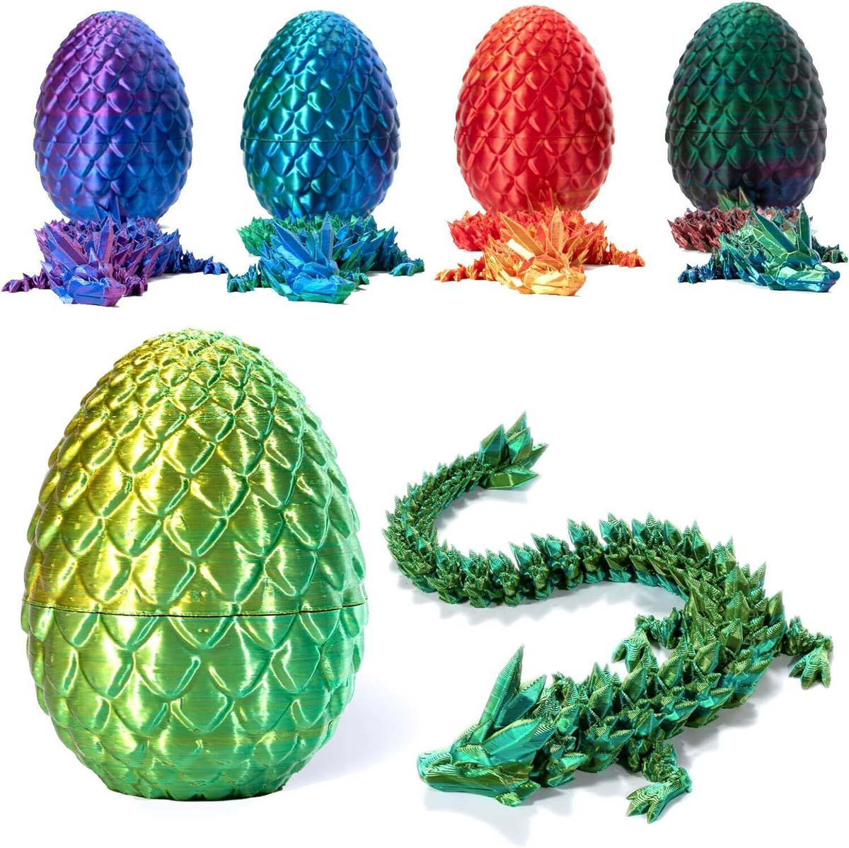3D Printed Dragon Egg Full Articulated Dragon Egg Fidget Toy Desk Office Decro