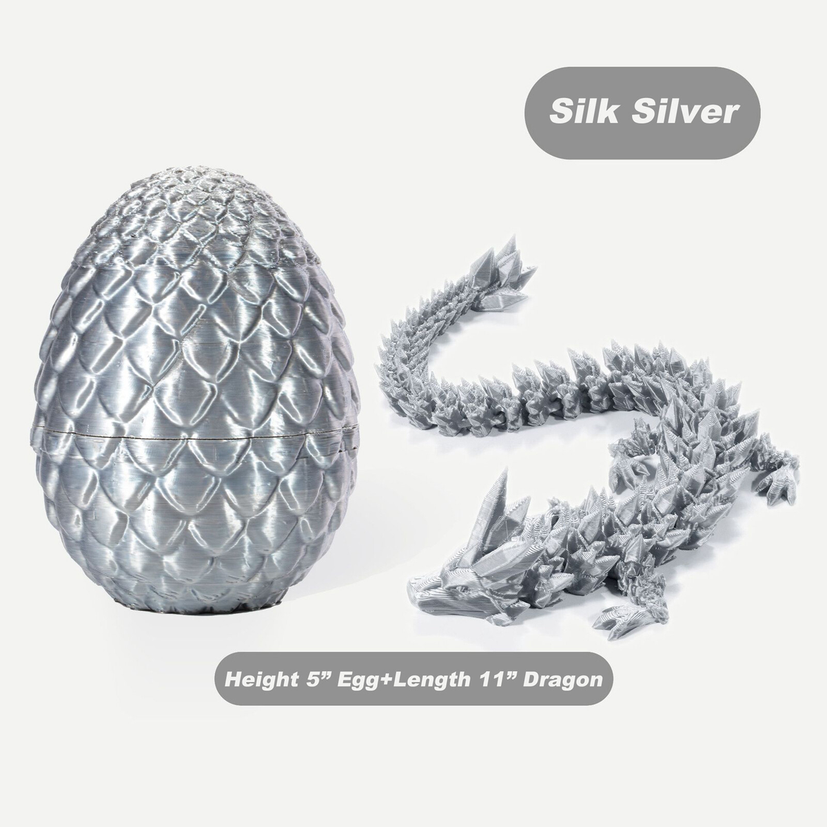 3D Printed Dragon Egg Full Articulated Dragon Egg Fidget Toy Desk Office Decro