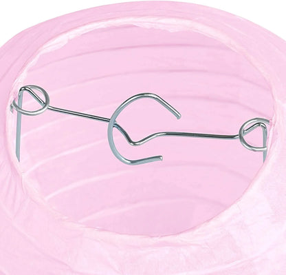 10 Pcs Pink Paper Lanterns round Hanging Lanterns for Wedding,Xmas,Birthday, Party Decoration