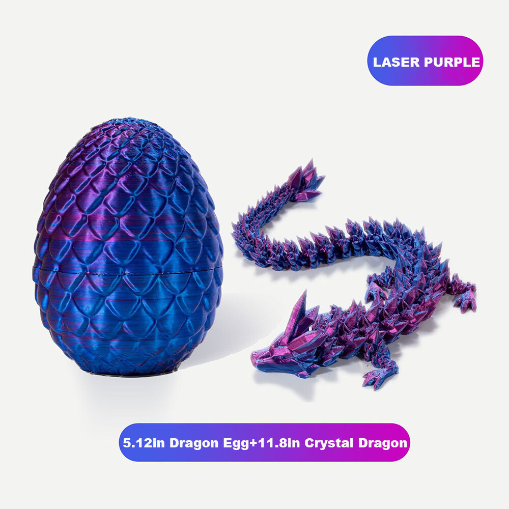 3D Printed Dragon Egg Full Articulated Dragon Egg Fidget Toy Desk Office Decro