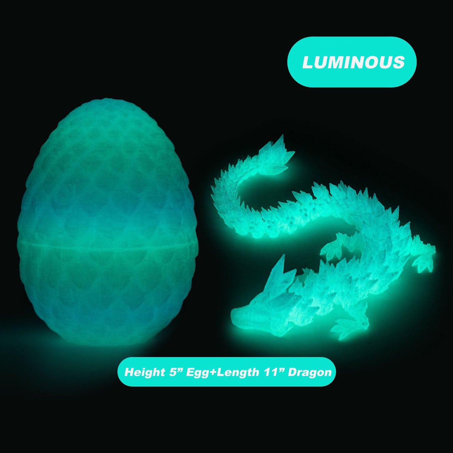 3D Printed Dragon Egg Full Articulated Dragon Egg Fidget Toy Desk Office Decro