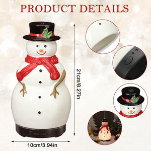 Christmas Essential Oil Diffuser Gifts Ceramic Snowman Diffuser 120Ml Holiday Diffuser for Essential Oil Cute Small Aromatherapy Humidifier Diffuser for Home Office Decorations