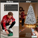 YITAHOME 6.5/7.5/9 FT Artificial Christmas Tree(With Lights), Pre-Decorated Special Style Christmas Tree, for Party, Home Decor